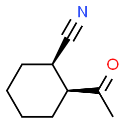 Cyclohexanecarbonitrile, 2-acetyl-, cis- (9CI) structure