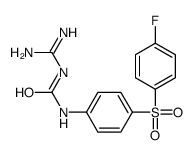 1-(diaminomethylidene)-3-[4-(4-fluorophenyl)sulfonylphenyl]urea结构式