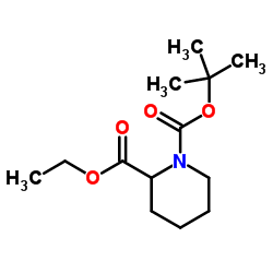 N-Boc-2-哌啶甲酸乙酯结构式