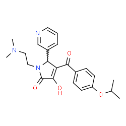 1-(2-(dimethylamino)ethyl)-3-hydroxy-4-(4-isopropoxybenzoyl)-5-(pyridin-3-yl)-1,5-dihydro-2H-pyrrol-2-one结构式