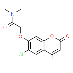 2-[(6-chloro-4-methyl-2-oxo-2H-chromen-7-yl)oxy]-N,N-dimethylacetamide Structure