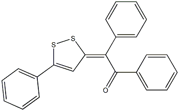 1,2-Diphenyl-2-(5-phenyl-3H-1,2-dithiol-3-ylidene)ethanone structure