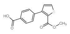 4-(2-methoxycarbonylthiophen-3-yl)benzoic acid结构式