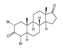 5α-androstan-2α,4α-dibromo-3,17-dione Structure