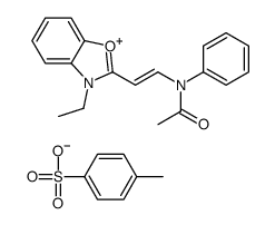 3-ethyl-2-[2-(N-phenylacetamido)vinyl]benzoxazolium p-toluenesulphonate结构式