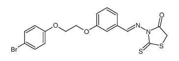 3-[[3-[2-(4-bromophenoxy)ethoxy]phenyl]methylideneamino]-2-sulfanylidene-1,3-thiazolidin-4-one结构式