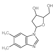 1H-Benzimidazole,1-(2-deoxy-a-D-erythro-pentofuranosyl)-5,6-dimethyl-结构式