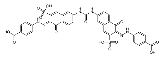 4,4'-[carbonylbis[imino(1-hydroxy-3-sulphonaphthalene-6,2-diyl)azo]]dibenzoic acid结构式
