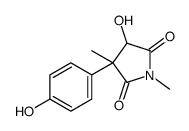 4-hydroxy-3-(4-hydroxyphenyl)-1,3-dimethylpyrrolidine-2,5-dione结构式