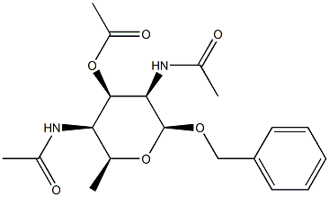 Phenylmethyl 3-O-acetyl-2,4-bis(acetylamino)-2,4,6-trideoxy-β-L-talopyranoside Structure