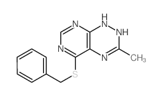 5-benzylsulfanyl-8-methyl-2,4,7,9,10-pentazabicyclo[4.4.0]deca-2,4,7,11-tetraene structure