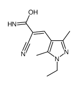 2-Propenamide,2-cyano-3-(1-ethyl-3,5-dimethyl-1H-pyrazol-4-yl)-(9CI) structure