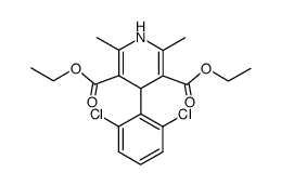 diethyl 4-(2,6-dichlorophenyl)-2,6-dimethyl-1,4-dihydropyridine-3,5-dicarboxylate结构式