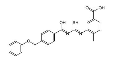 4-METHYL-3-[[[[4-(PHENOXYMETHYL)BENZOYL]AMINO]THIOXOMETHYL]AMINO]-BENZOIC ACID结构式
