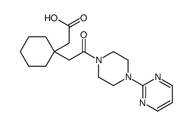 2-[1-[2-oxo-2-(4-pyrimidin-2-ylpiperazin-1-yl)ethyl]cyclohexyl]acetic acid结构式