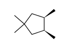 cis-1,1,3,4-tetramethylcyclopentane Structure