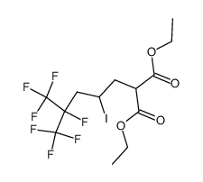 2-(4,5,5,5-Tetrafluoro-2-iodo-4-trifluoromethyl-pentyl)-malonic acid diethyl ester结构式