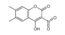 4-hydroxy-6,7-dimethyl-3-nitrochromen-2-one Structure
