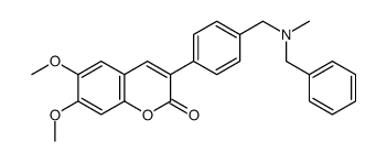 3-[4-[[benzyl(methyl)amino]methyl]phenyl]-6,7-dimethoxychromen-2-one结构式
