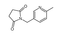 1-[(6-methylpyridin-3-yl)methyl]pyrrolidine-2,5-dione结构式