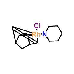 [(2,3,5,6-η)-Bicyclo[2.2.1]hepta-2,5-diene-2,3,5,6-tetrayl](chloro)1-piperidinylrhodium结构式