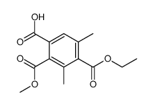 3,5-Dimethyl-1,2,4-benzenetricarboxylic acid hydrogen 4-ethyl 2-methyl ester结构式