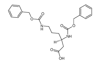 3,6-bis(N-benzyloxycarbonyl)-D-β-lysine结构式