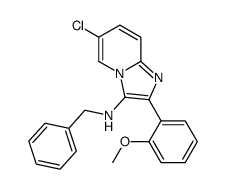 N-benzyl-6-chloro-2-(2-methoxyphenyl)imidazo[1,2-a]pyridin-3-amine结构式
