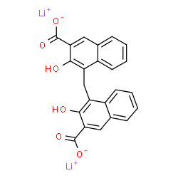 dilithium 4,4'-methylenebis[3-hydroxy-2-naphthoate]结构式