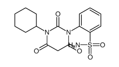 2-(3-cyclohexyl-2,4,6-trioxo-1,3-diazinan-1-yl)benzenesulfonamide结构式