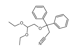 2-(2-cyano-1,1-diphenylethoxy)-acetaldehyde diethylacetal Structure