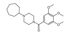 (4-cycloheptylpiperazin-1-yl)-(3,4,5-trimethoxyphenyl)methanone结构式