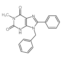 1H-Purine-2,6-dione,3,9-dihydro-1-methyl-8-phenyl-9-(phenylmethyl)- picture