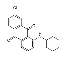 7-chloro-1-(cyclohexylamino)anthracene-9,10-dione结构式