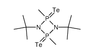 1,3-Di-tert-butyl-2,4-dimethyl-<1,3,2,4>diazadiphosphetidine-2,4-ditelluride结构式