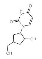 2,4(1H,3H)-Pyrimidinedione,1-[(1R,2R,4S)-2-hydroxy-4-(hydroxymethyl)cyclopentyl]-, rel-结构式