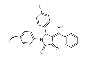 (4Z)-5-(4-fluorophenyl)-4-[hydroxy(phenyl)methylidene]-1-(4-methoxyphenyl)pyrrolidine-2,3-dione结构式