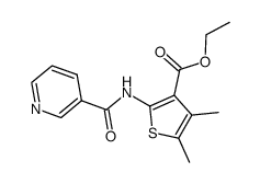 4,5-dimethyl-2-nicotinoylamino-thiophene-3-carboxylic acid ethyl ester Structure