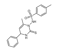 6-methyl-4-phenyl-1-(toluene-4-sulfonylamino)-3,4-dihydro-1H-pyrimidine-2-thione结构式