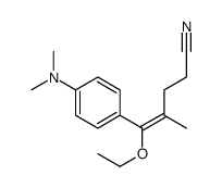 5-[4-(dimethylamino)phenyl]-5-ethoxy-4-methylpent-4-enenitrile结构式