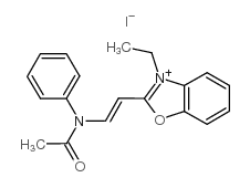 2-(BETA-ANILINO)VINYL-3-ETHYL BENZOXAZOLIUM IODIDE Structure