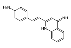 2-[2-(4-aminophenyl)ethenyl]quinolin-4-amine Structure
