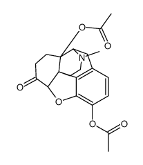 (5alpha)-4,5-epoxy-17-methyl-6-oxomorphinan-3,14-diyl diacetate structure