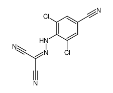 2-[(2,6-dichloro-4-cyanophenyl)hydrazinylidene]propanedinitrile Structure