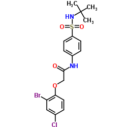 2-(2-Bromo-4-chlorophenoxy)-N-{4-[(2-methyl-2-propanyl)sulfamoyl]phenyl}acetamide结构式