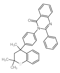 2-phenyl-3-[4-(2,2,4-trimethylthiochroman-4-yl)phenyl]quinazolin-4-one Structure