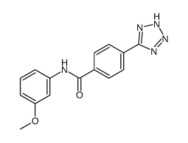 N-(3-methoxyphenyl)-4-(2H-tetrazol-5-yl)benzamide结构式