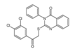 2-[2-(3,4-dichlorophenyl)-2-oxoethyl]sulfanyl-3-phenylquinazolin-4-one Structure