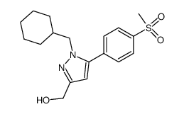 [1-Cyclohexylmethyl-5-(4-methanesulfonyl-phenyl)-1H-pyrazol-3-yl]-methanol Structure