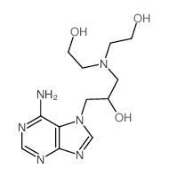 1-(6-aminopurin-7-yl)-3-(bis(2-hydroxyethyl)amino)propan-2-ol结构式